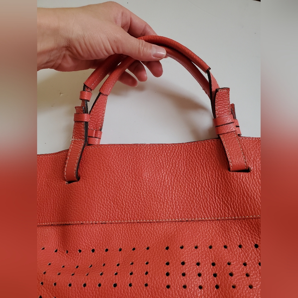 Vittoria Napoli Coral leather tote bag cross body bag - Picture 5 of 14